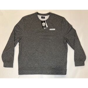 Hurley Performance Essentials Crewneck Sweater Dark Heather Grey Men's Size XL
